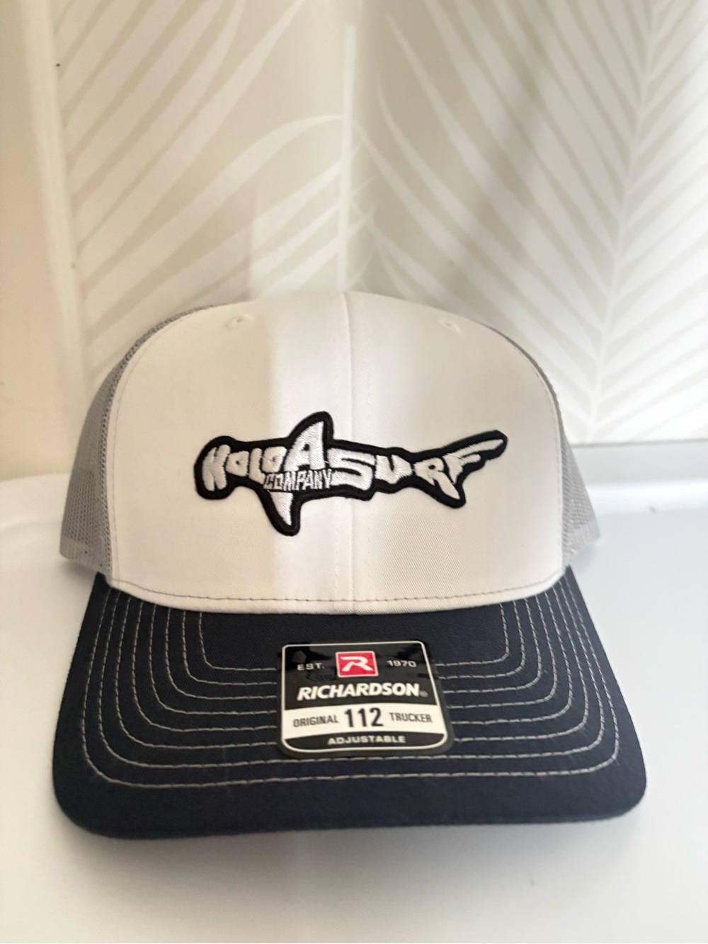 Richardson White and Black Trucker Hat with Surf Patch